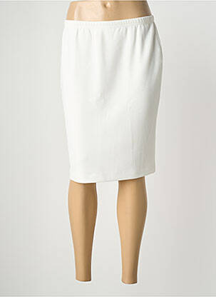 Jupe mi-longue coupe droite blanc TELMAIL femme