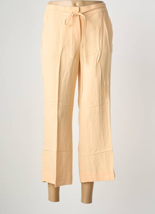 Pantalon 7/8 fermeture zippée sous rabat boutonné orange BIANCA femme