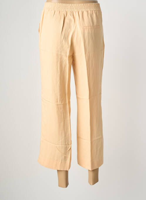 Pantalon 7/8 fermeture zippée sous rabat boutonné orange BIANCA femme