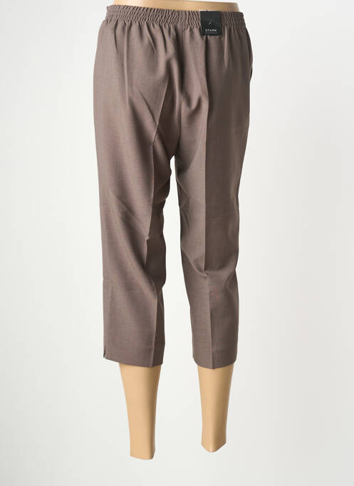 Pantacourt coupe droite marron fonce STARK femme
