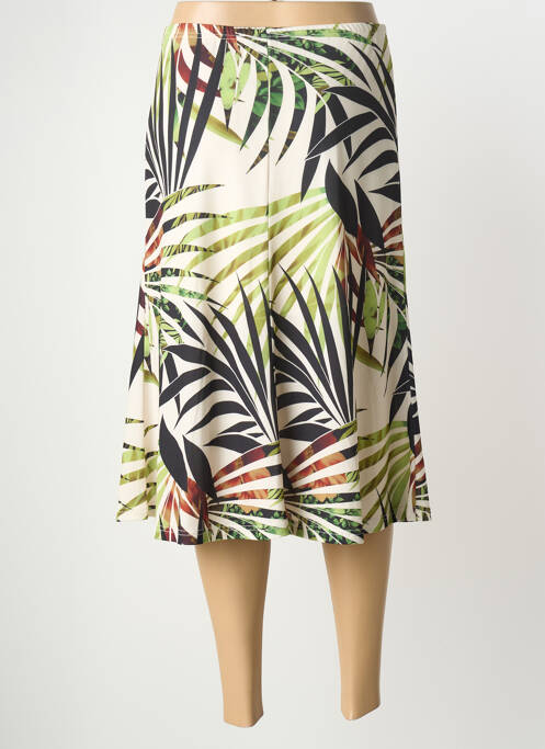 Jupe mi-longue coupe évasée vert TELMAIL femme