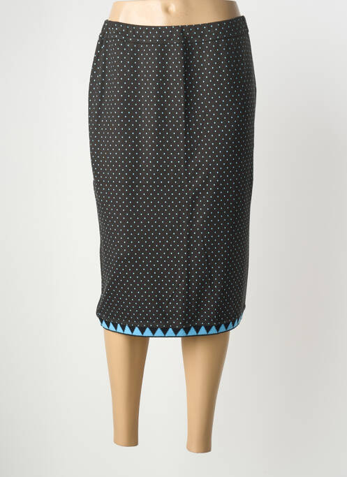Jupe mi-longue taille élastique noir EUGEN KLEIN femme