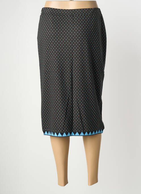 Jupe mi-longue taille élastique noir EUGEN KLEIN femme