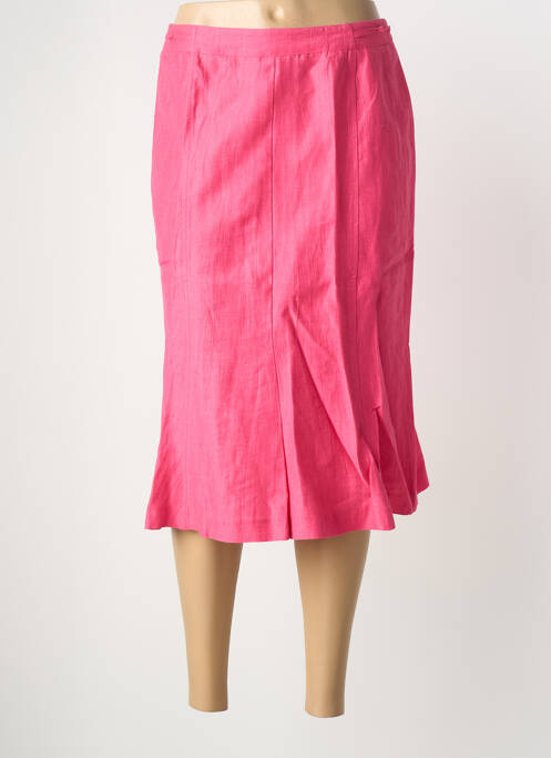 Jupe mi-longue coupe évasée rose EUGEN KLEIN femme