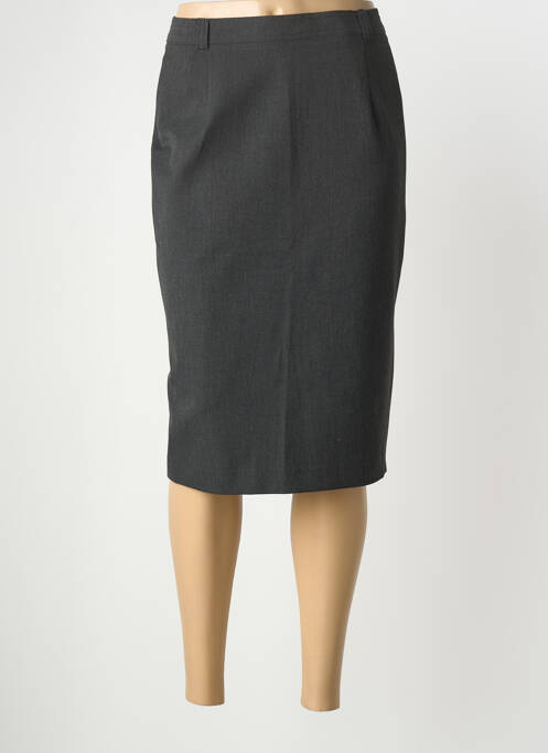 Jupe mi-longue coupe droite gris EUGEN KLEIN femme