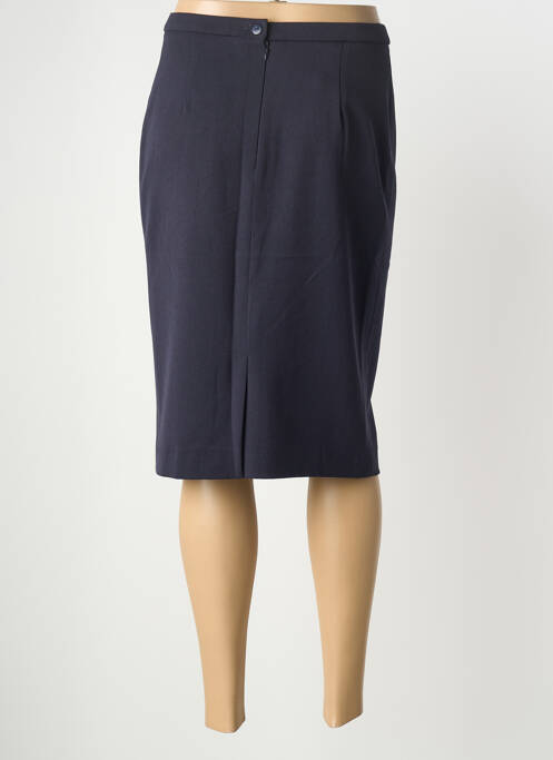 Jupe mi-longue coupe droite bleu PAUPORTÉ femme
