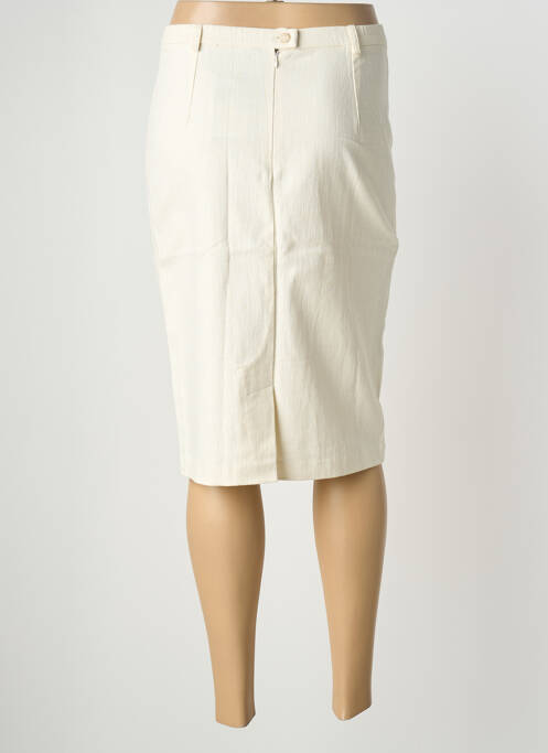 Jupe mi-longue coupe droite beige CHRISTIAN MARRY femme