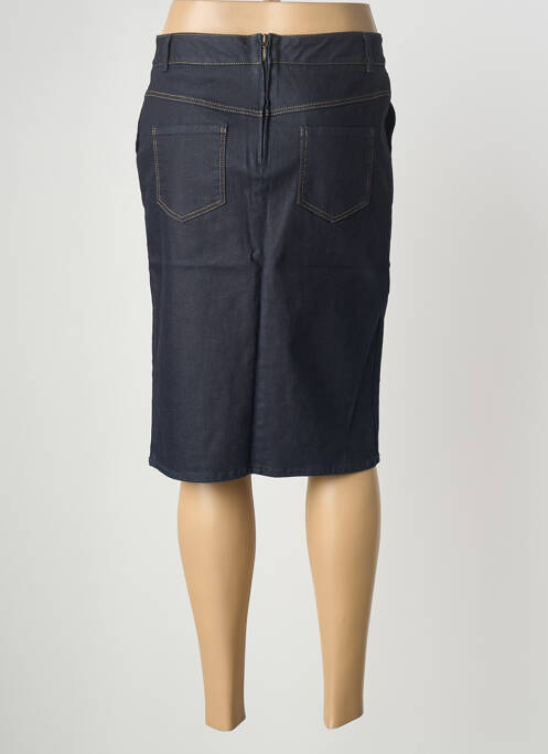 Jupe mi-longue coupe droite bleu MAE MAHE femme