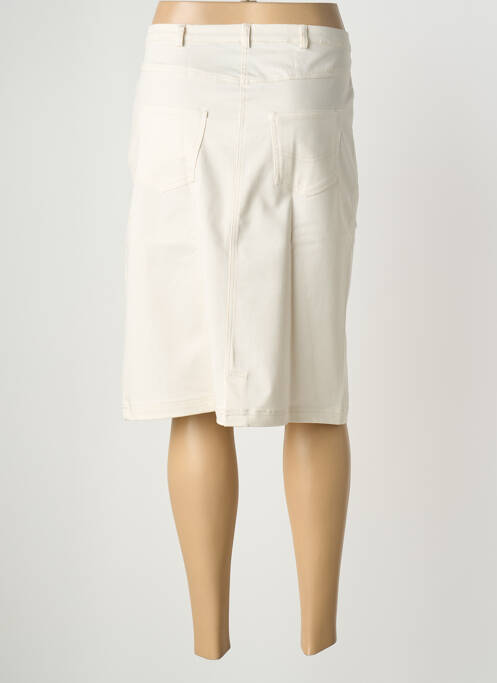 Jupe mi-longue coupe droite beige CHRISTIAN MARRY femme