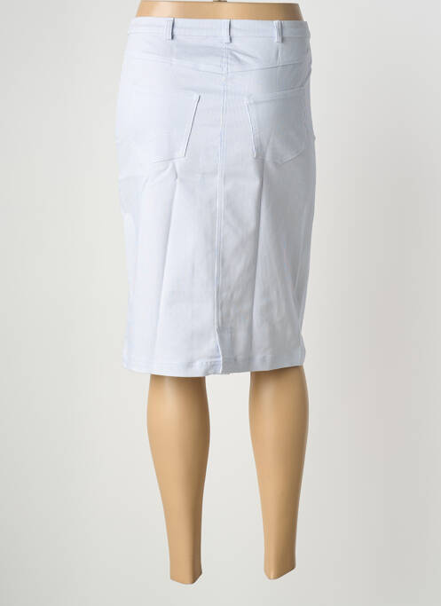 Jupe mi-longue coupe droite bleu CHRISTIAN MARRY femme