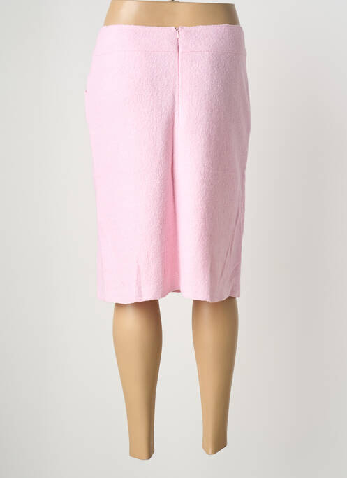 Jupe mi-longue coupe droite rose EUGEN KLEIN femme