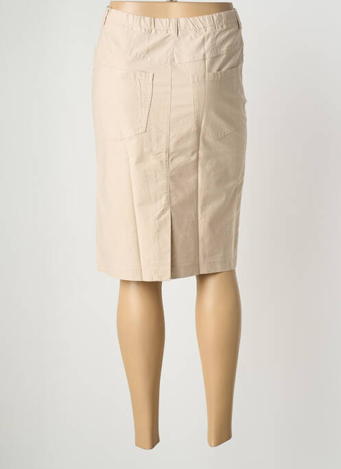 Jupe mi-longue coupe droite beige EUGEN KLEIN femme