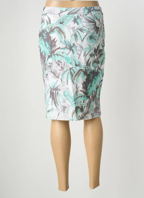Jupe mi-longue coupe droite bleu EUGEN KLEIN femme