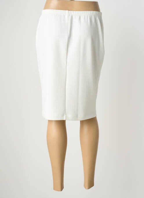 Jupe mi-longue coupe droite blanc TELMAIL femme
