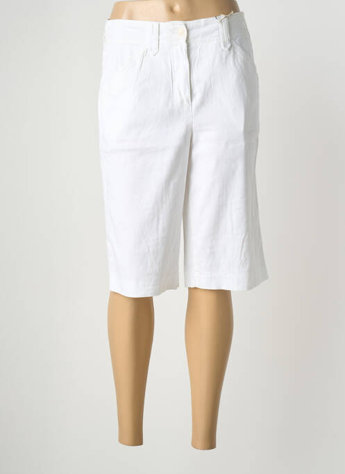 Bermuda coupe droite blanc GARDEUR femme
