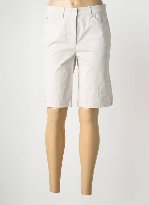 Bermuda coupe droite gris ZERRES femme