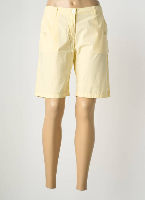 Bermuda coupe droite jaune THALASSA femme