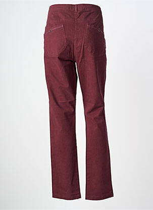 Pantalon slim tissage popeline taille normale rouge THALASSA femme