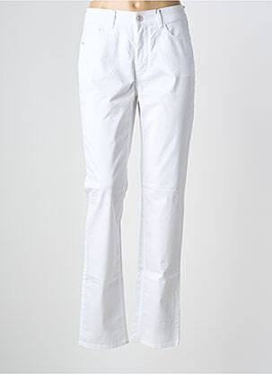 Pantalon slim tissage popeline taille normale blanc GARDEUR femme
