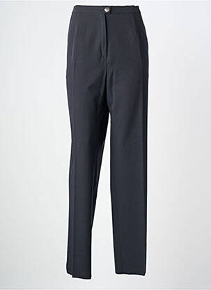 Pantalon droit tissage crêpe taille normale noir KARTING femme