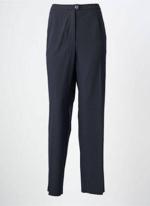 Pantalon droit tissage crêpe taille normale bleu KARTING femme