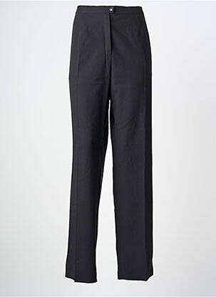 Pantalon droit tissage crêpe taille normale noir KARTING femme