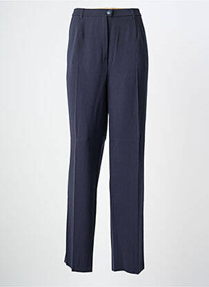 Pantalon droit tissage crêpe taille normale bleu KARTING femme