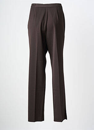 Pantalon droit tissage crêpe taille normale marron KARTING femme