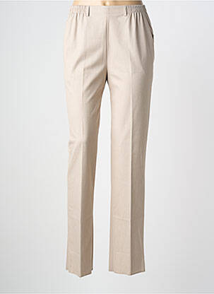 Pantalon slim taille élastique taille normale beige KARTING femme