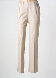 Pantalon slim taille élastique taille normale beige KARTING femme