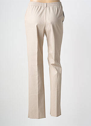 Pantalon slim taille élastique taille normale beige KARTING femme