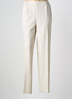Pantalon droit taille élastique taille normale beige KARTING femme