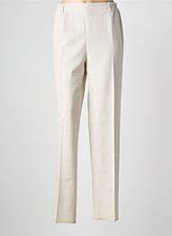 Pantalon droit taille élastique taille normale beige KARTING femme