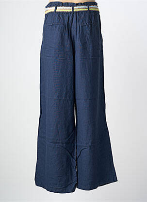 Pantalon large fermeture zippée sous rabat boutonné taille normale bleu 7 SEASONS femme