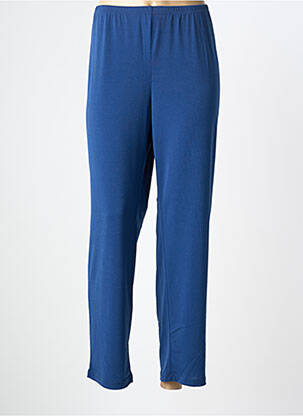 Pantalon droit tissage crêpe taille normale bleu TELMAIL femme