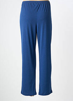Pantalon droit tissage crêpe taille normale bleu TELMAIL femme