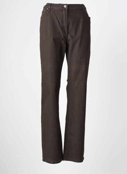 Jeans coupe slim stretch taille normale marron KARTING femme