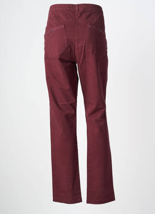 Pantalon slim tissage popeline taille normale rouge THALASSA femme