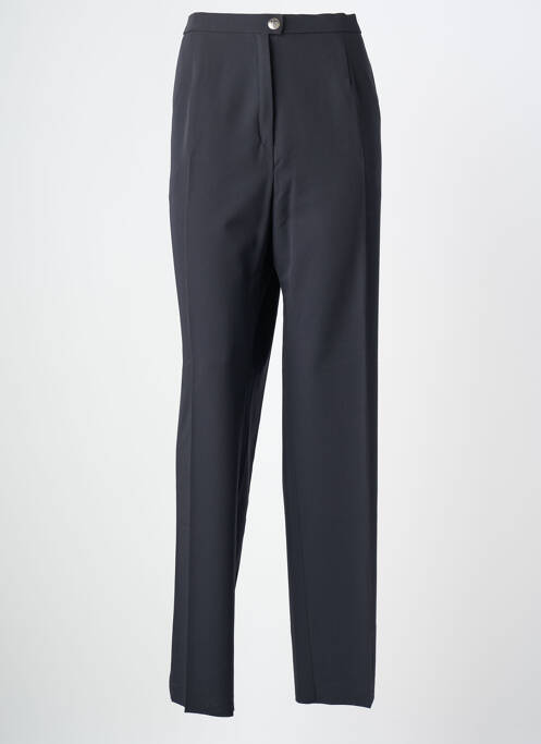 Pantalon droit tissage crêpe taille normale noir KARTING femme