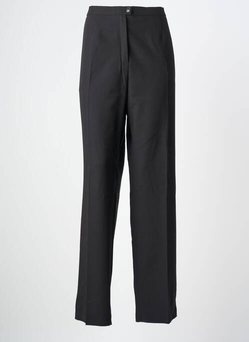 Pantalon droit tissage crêpe taille normale noir KARTING femme
