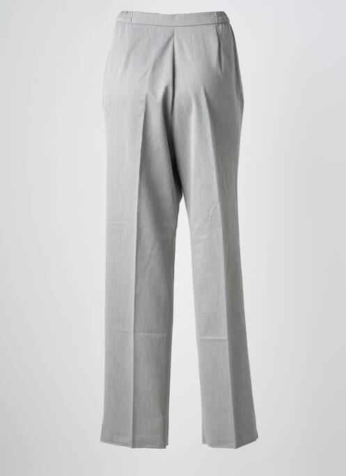 Pantalon droit fermeture zippée sous rabat boutonné taille normale gris KARTING femme