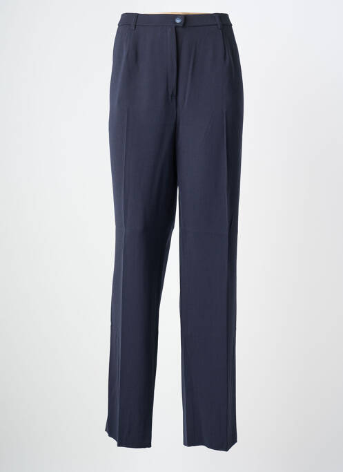 Pantalon droit tissage crêpe taille normale bleu KARTING femme