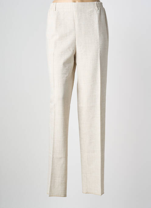Pantalon droit taille élastique taille normale beige KARTING femme