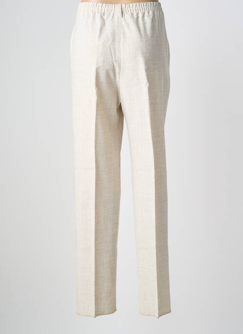 Pantalon droit taille élastique taille normale beige KARTING femme
