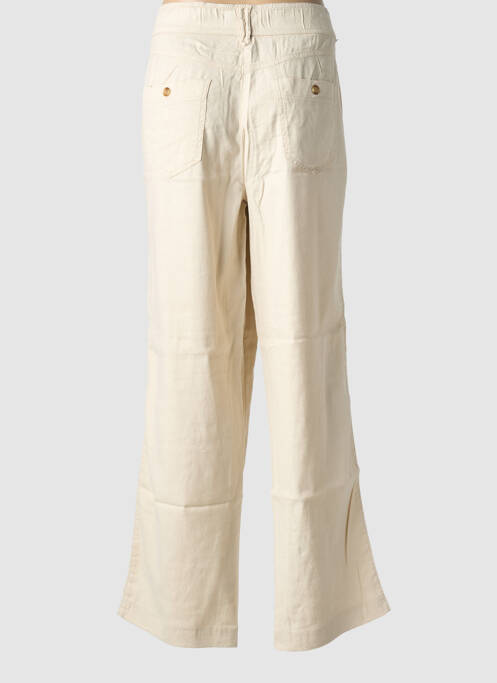 Pantalon droit tissage popeline taille normale beige GARDEUR femme