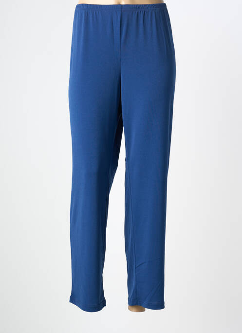 Pantalon droit tissage crêpe taille normale bleu TELMAIL femme