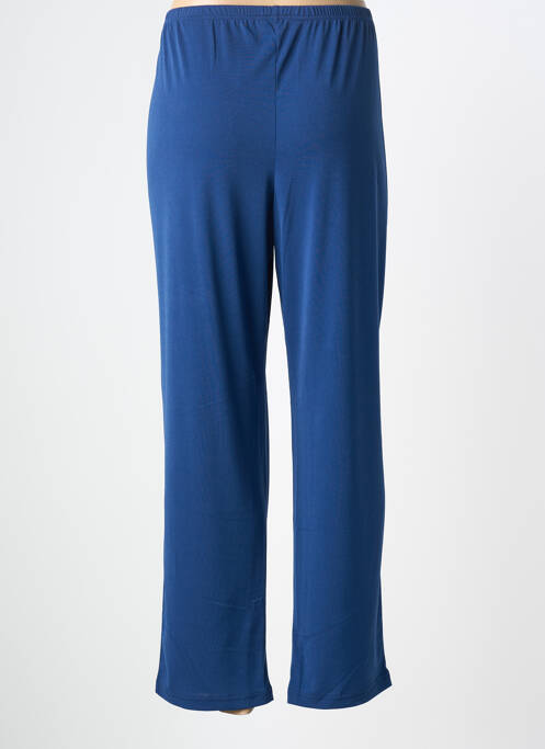 Pantalon droit tissage crêpe taille normale bleu TELMAIL femme