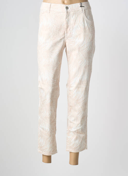 Pantalon 7/8 tissage popeline taille normale beige ANGELS femme
