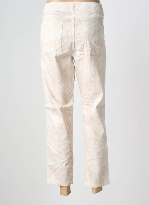 Pantalon 7/8 tissage popeline taille normale beige ANGELS femme
