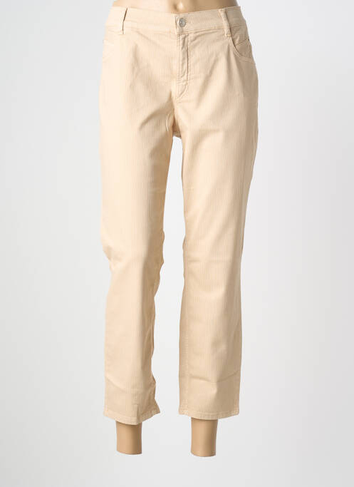 Pantalon 7/8 tissage popeline taille normale beige GARDEUR femme